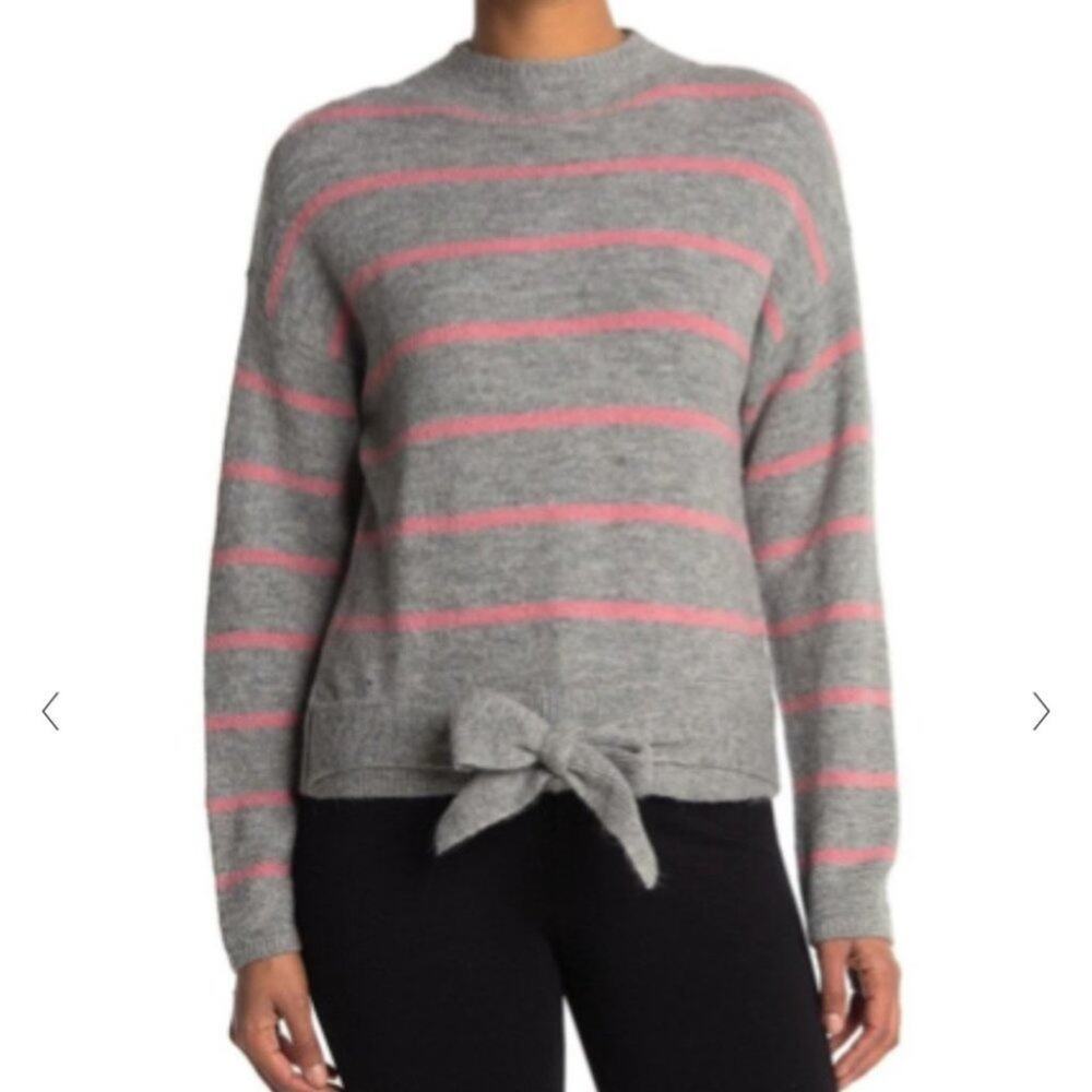 WAYF Mock Neck Tie Bow Sweater Size XL Extra Large